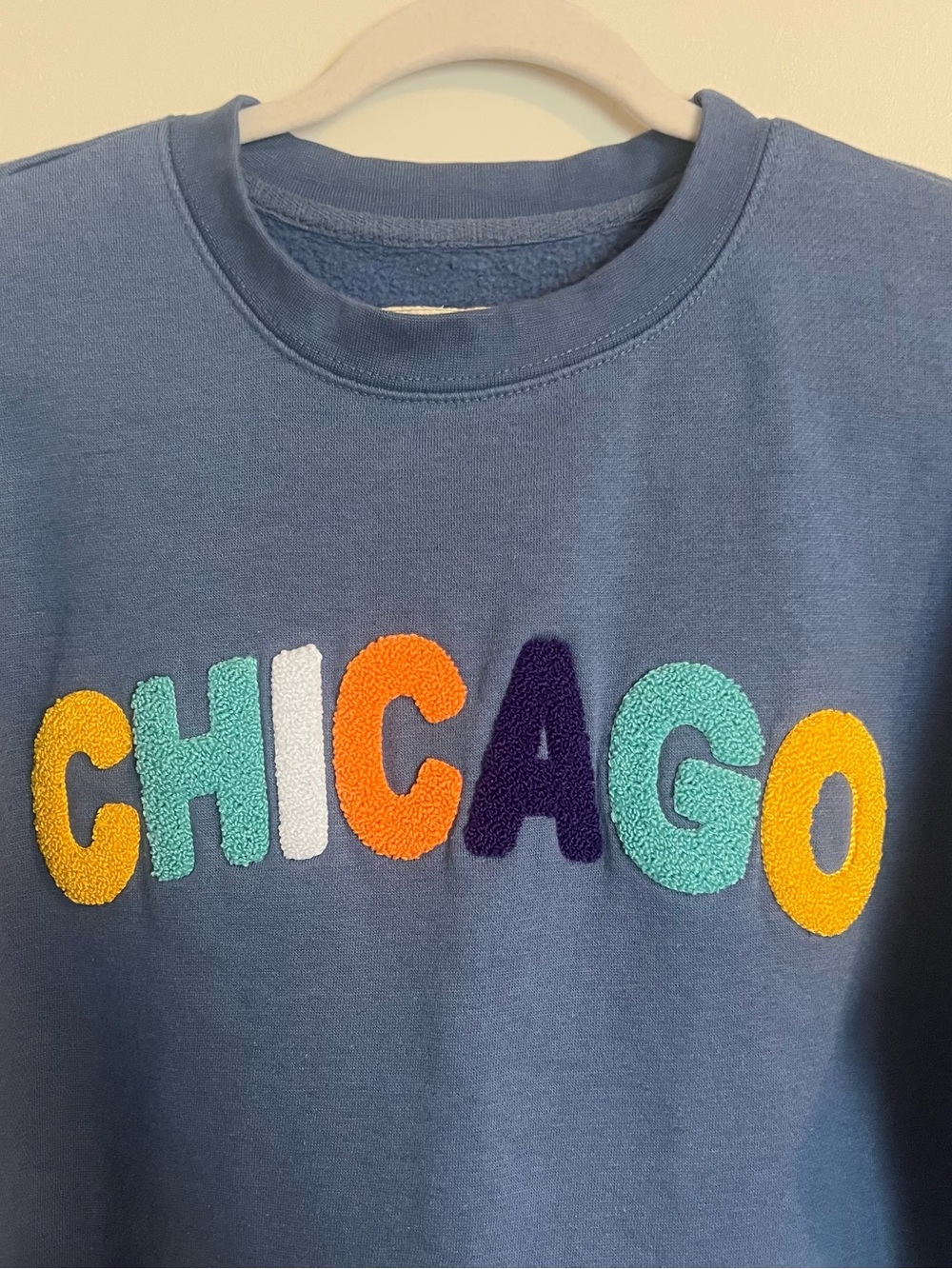 Chicago Embroidered Crewneck Sweatshirt - Blue - Picture 3 of 7